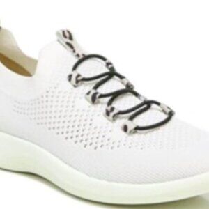 NEW LifeStride Womens Knit Laceless Casual Fashion Sneakers sz 10 white